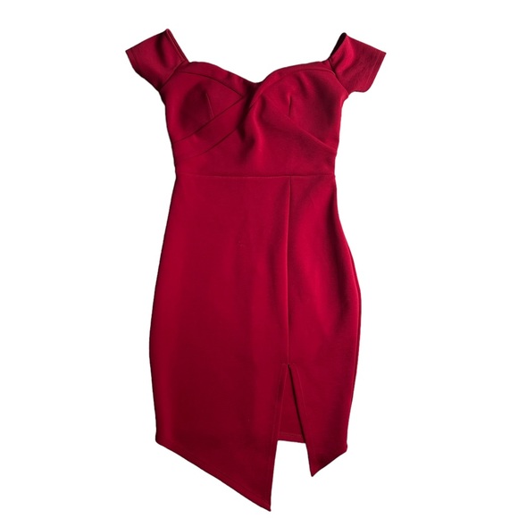 Windsor Red Sweetheart Slit Dress Valentine’s Date Night - Picture 2 of 6